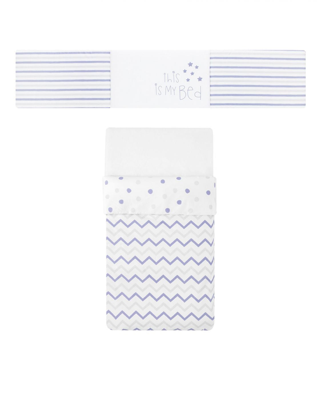 Colcha + protector cuna - NORDIC AZUL