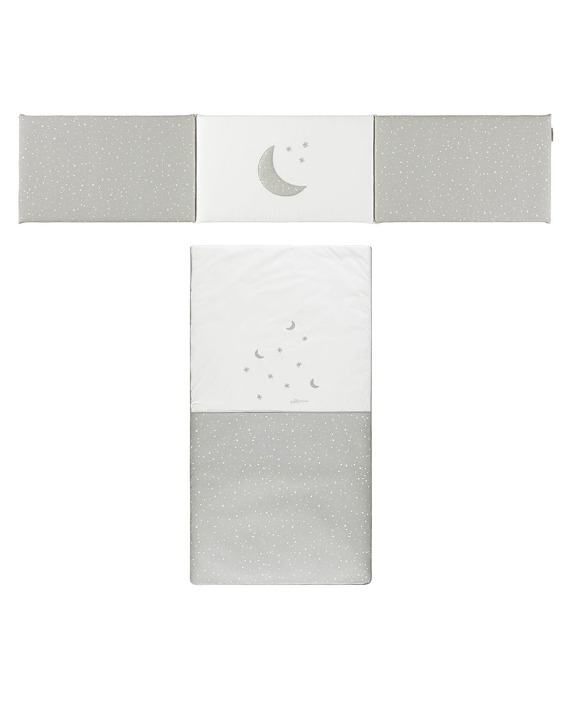 Colcha + protector cuna - COSMOS GRIS