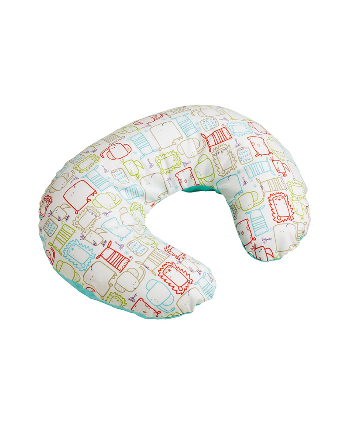 Small nursing pillow - PETIT ZOO RED
