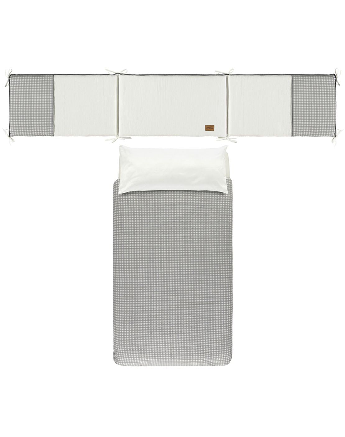 Pack funda nórdica + protector - CHECKS GRIS