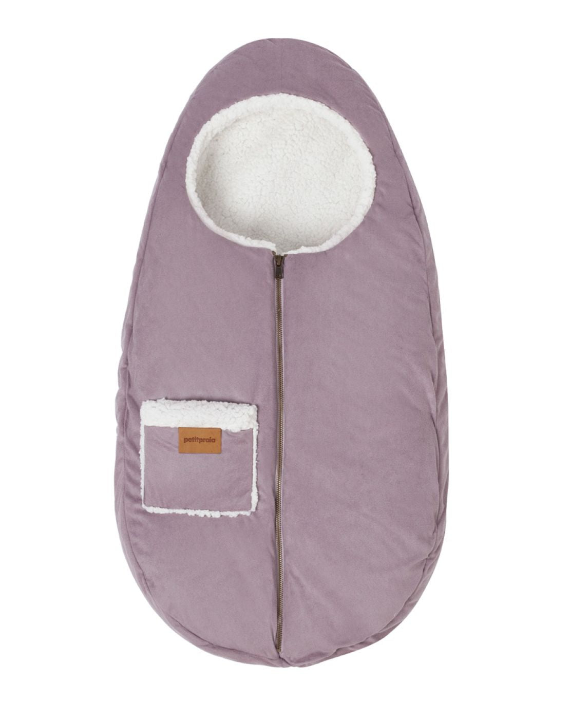 Hooded footmuff - LAMB LILA
