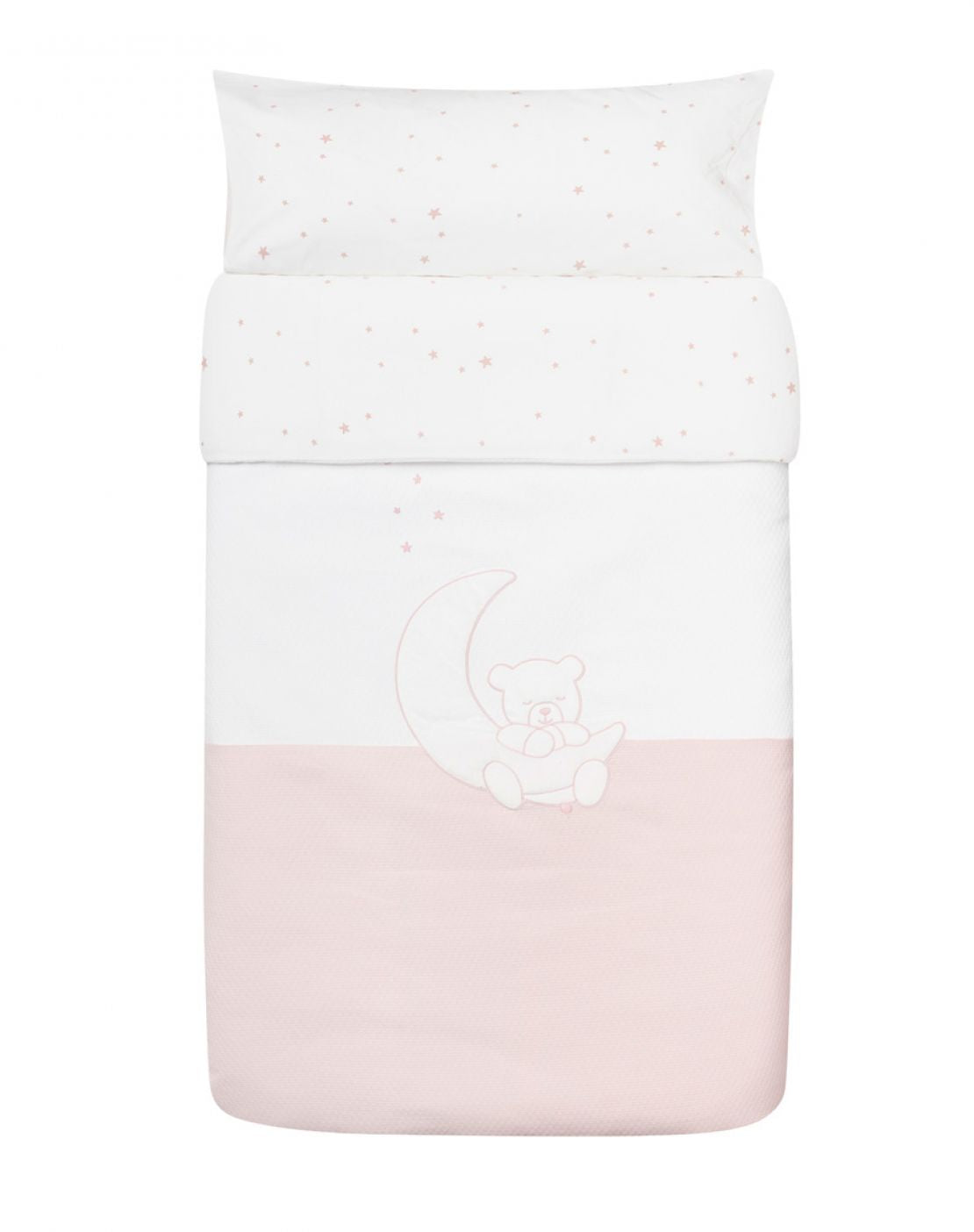 Saco nórdico cuna ajustable - TEDDY ROSA