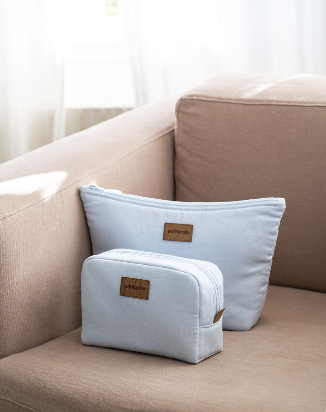 Bolso POCKET - LINO CELESTE