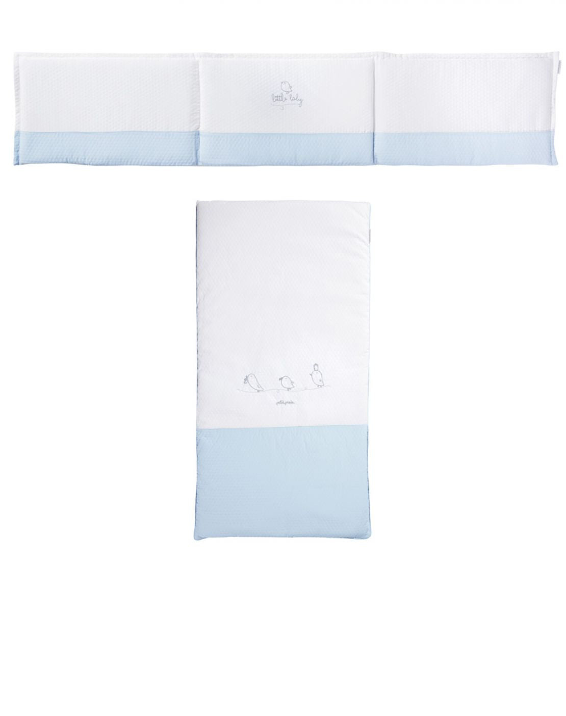 Colcha + protector cuna - PIU PIU AZUL