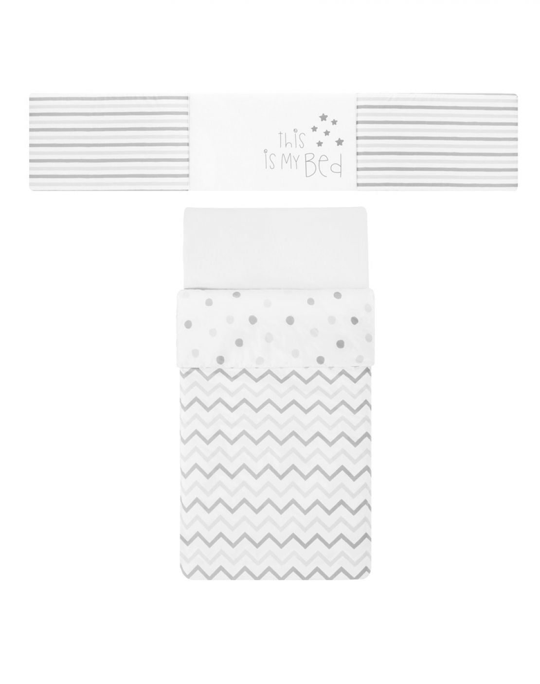 Colcha + protector cuna - NORDIC GRIS