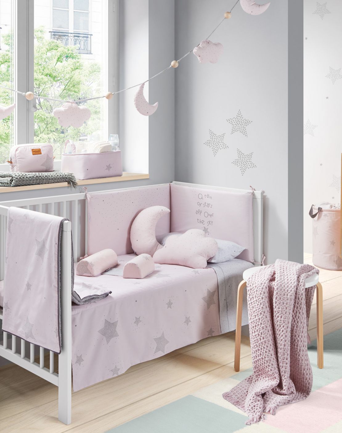 Colcha + protector cuna - ETOILE ROSA