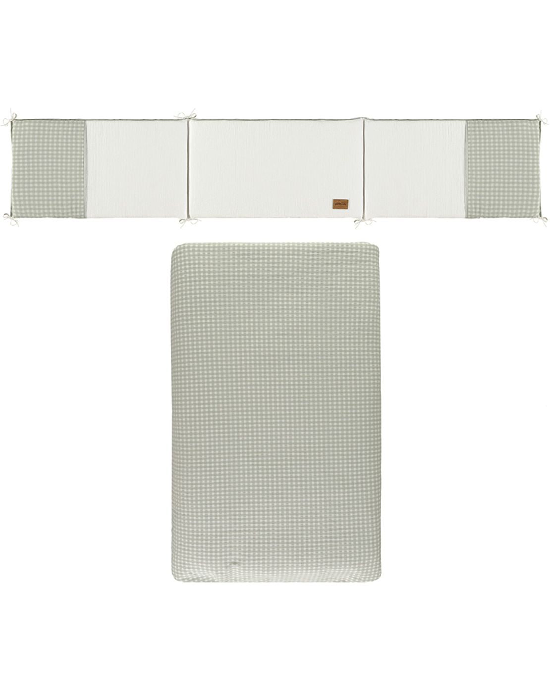 Colcha + protector cuna - CHECKS VERDE