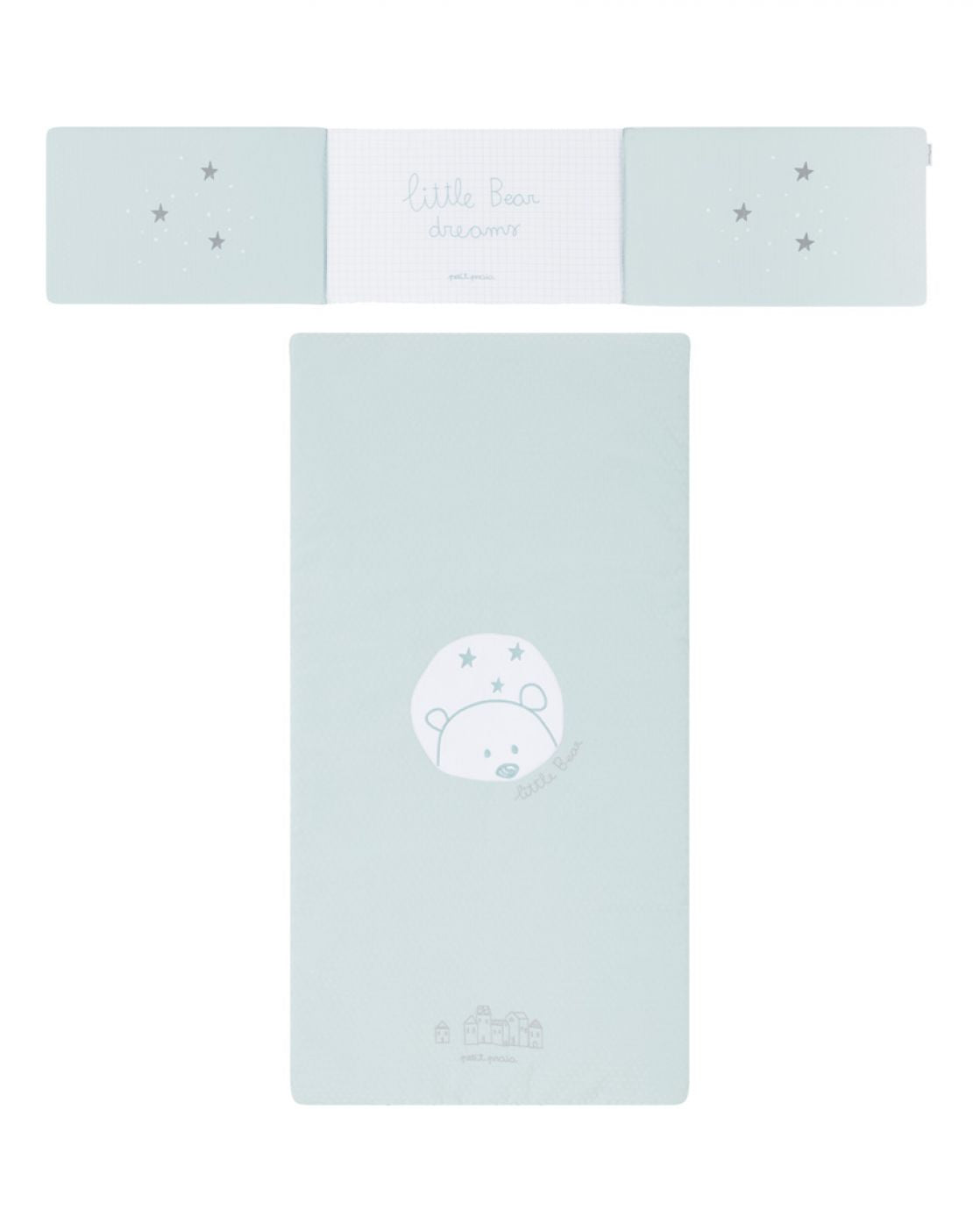 Colcha + protector cuna - BEAR MINT