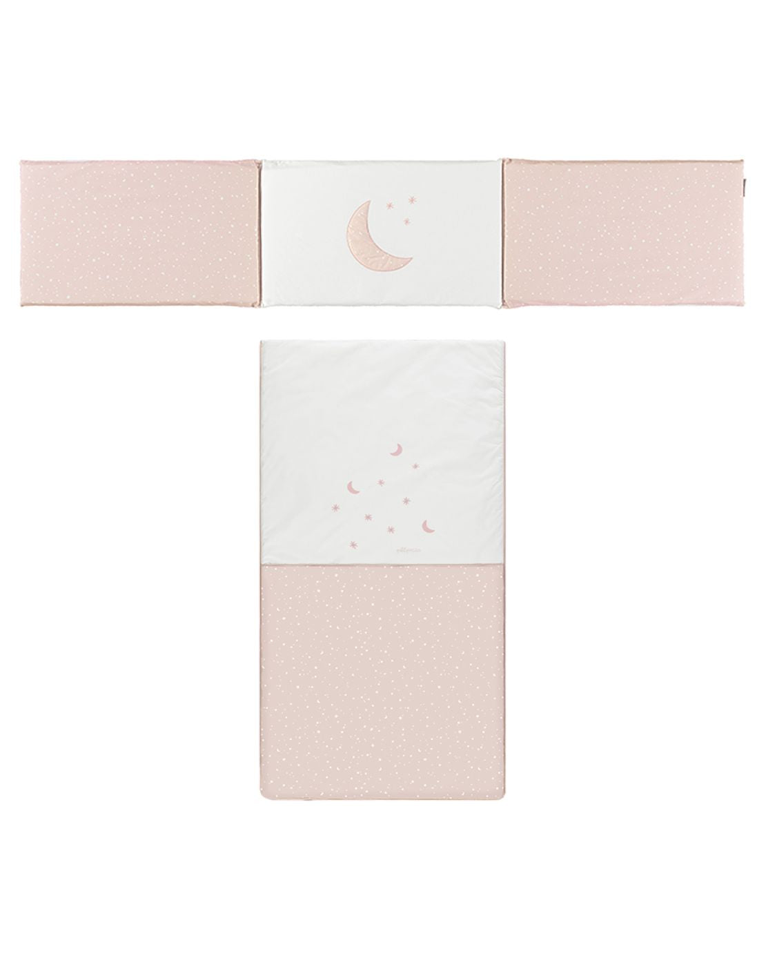 Colcha + protector cuna - COSMOS ROSA
