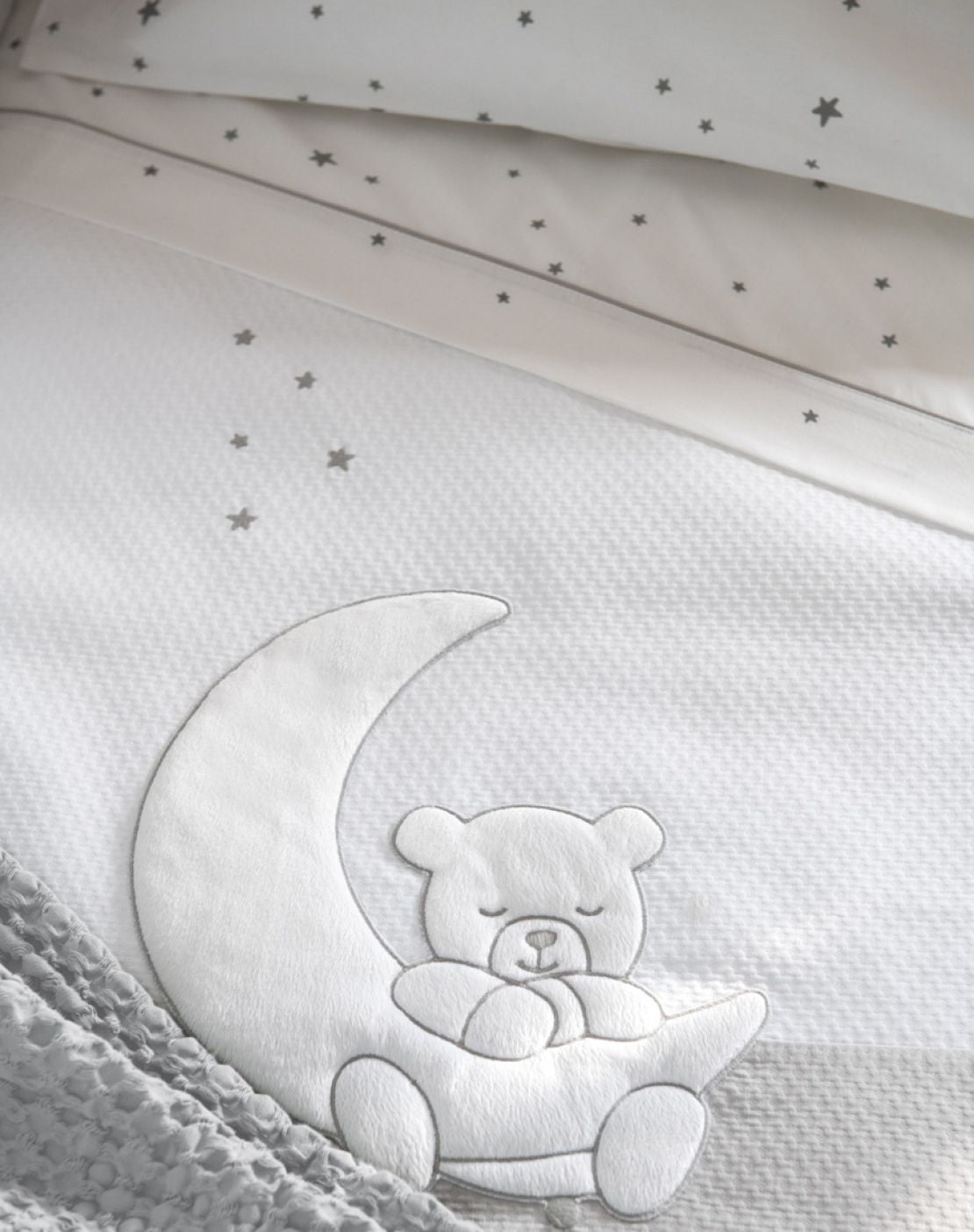 Funda nórdica cuna -  TEDDY GRIS