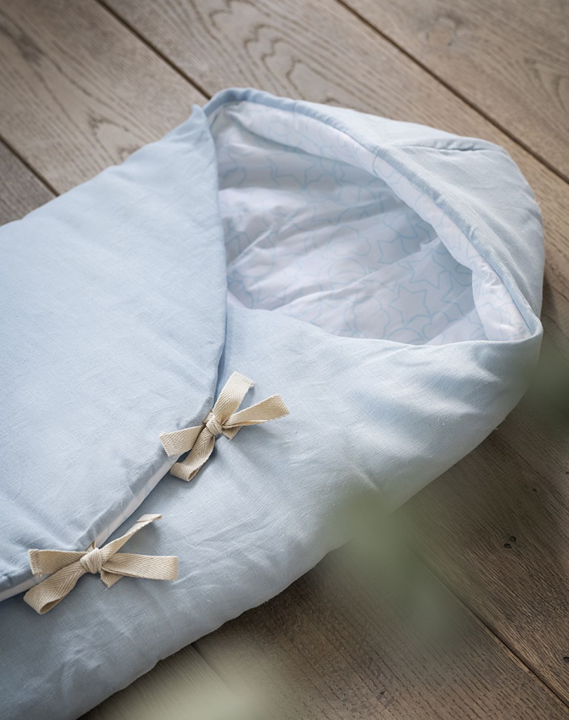 Saco capazo MOON - LINO CELESTE