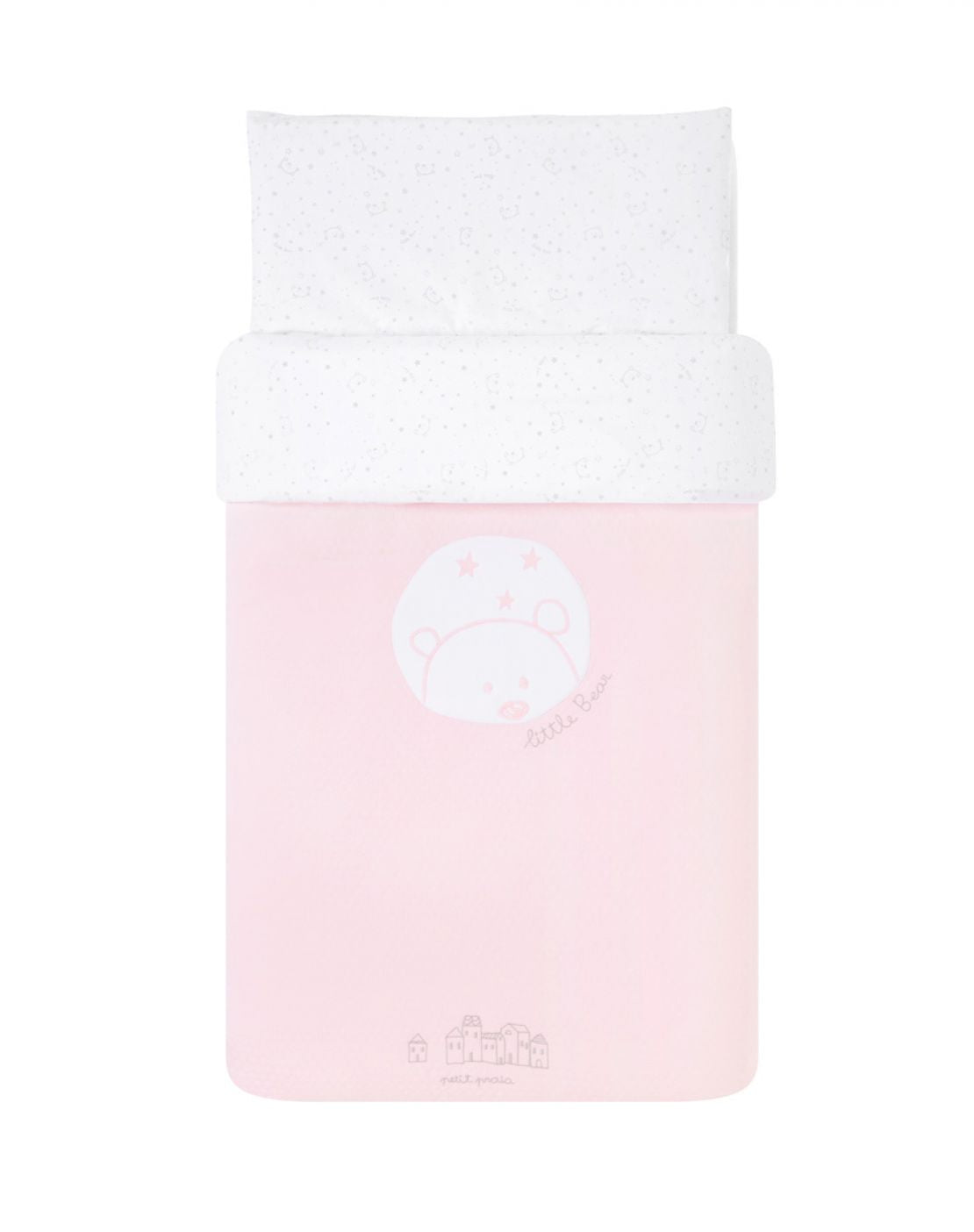 Saco nórdico cuna ajustable - BEAR ROSA